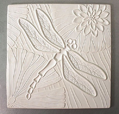 10 1/4 x 10 1/4 Inch Dragonfly Texture Tile Mold for Glass Slumping Kilnwork DT31