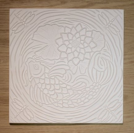 Koi Pond Texture Tile Mold for Glass Slumping 12 X 12 - DT22
