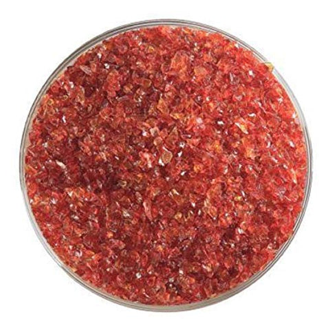 BU112292F-Frit Medium Red Transparent 1 Pound Jar Bullseye