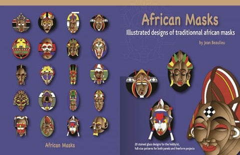 Stained Glass Pattern Book - African Masks