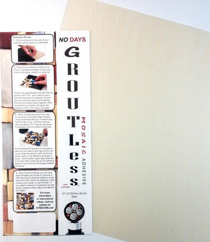 NO Days Mosaic Adhesive Groutless, Clear, 1 Sheet Roll
