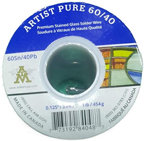 60/40 Premium Artist Stained Glass Solid Core Solder 1 Pound Spool (AI -  The Avenue Stained Glass