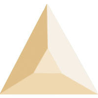 2 Inch Peach Glass Triangle Bevels Pack of 10