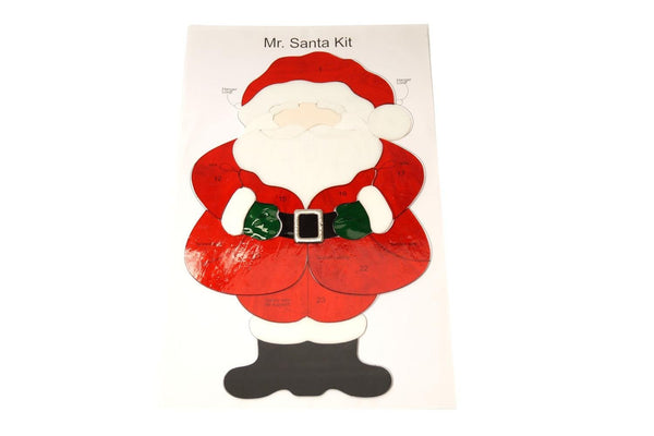 Pre-Cut Stained Glass Santa Claus Kit