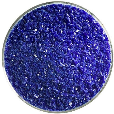 B014782 - Bullseye Deep Cobalt Opal 5 oz jar Medium Glass Frit - COE 90