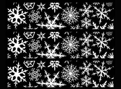 Barrette Snowflake Large 4" - White 15CC494 Fused Glass Decals
