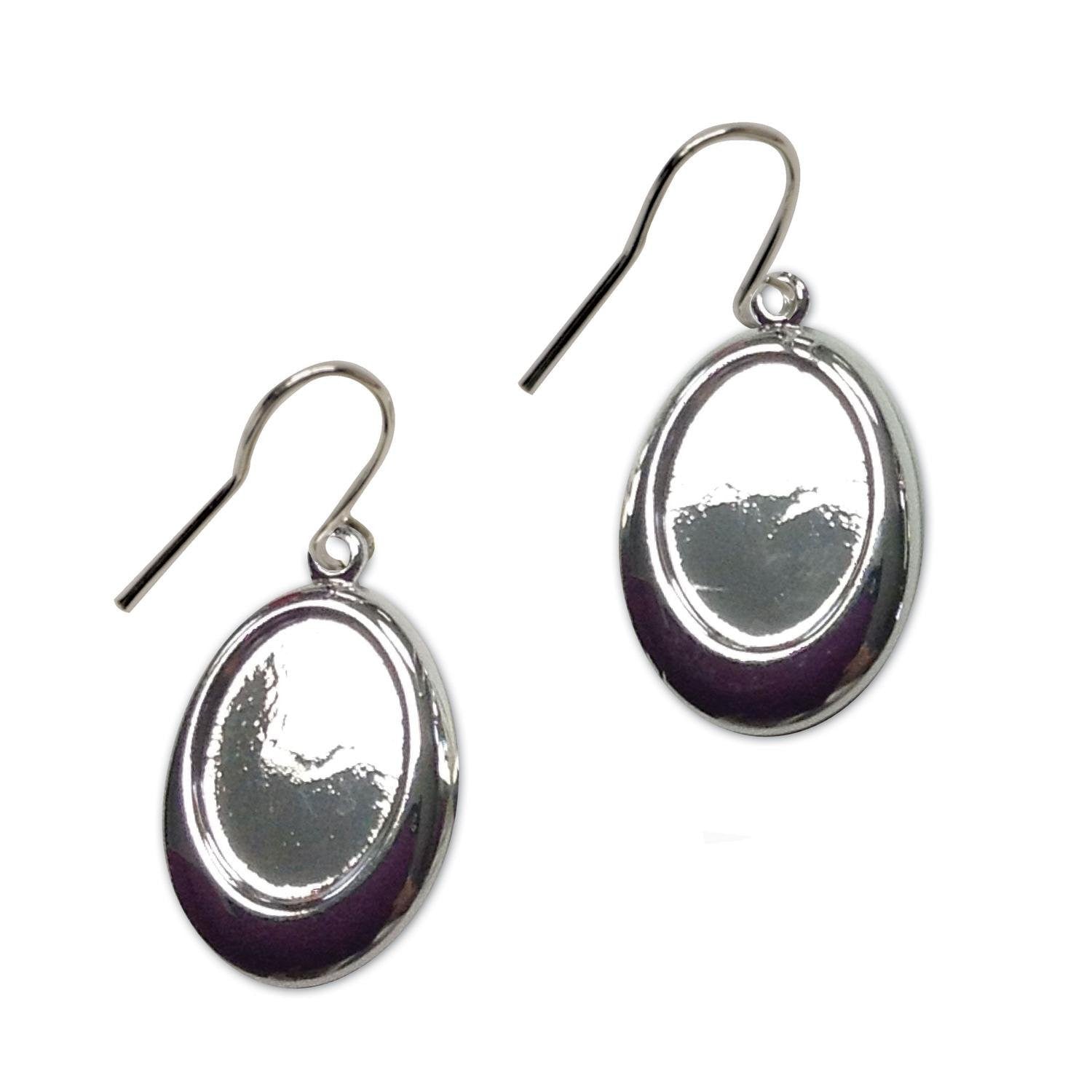 Silver Plated Teardrop Earring Blanks - Jewelry Making Findings - The  Avenue Stained Glass