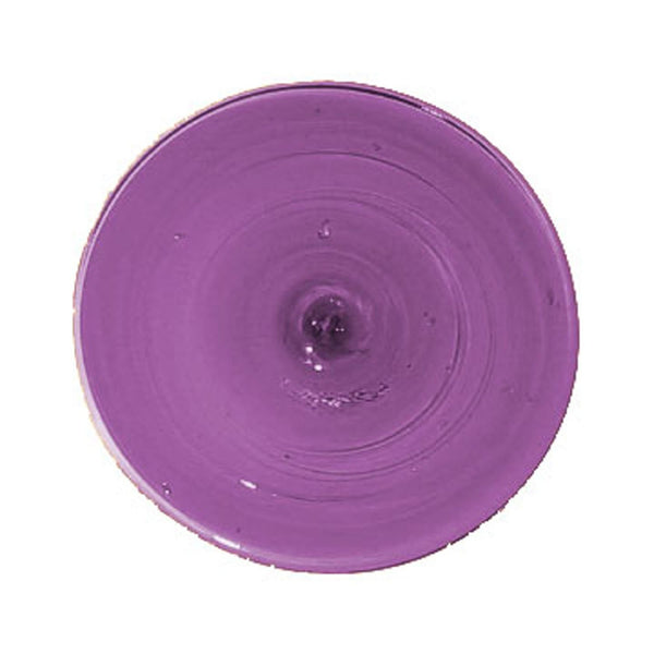 Medium Amethyst Mouth Blown Glass Rondel 3.75 Inch
