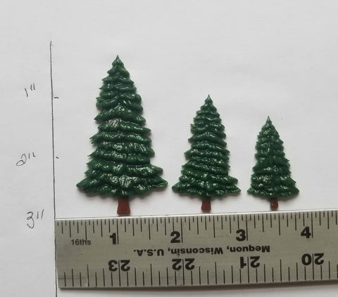 COE 96 Pre Fused Glass Evergreen Trees for Your Fused Glass Projects - Pack of 3