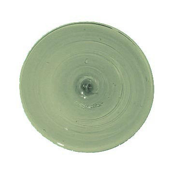 Sage Mouth Blown Glass Rondel 4 Inch