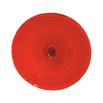 Red Orange Mouth Blown Glass Rondel 4 Inch