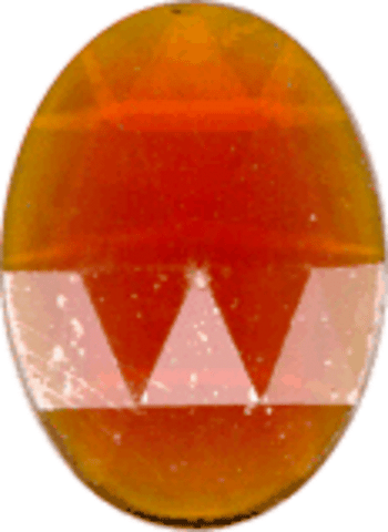 Stained Glass Jewels - 25mm X 18mm Amber Faceted Jewel