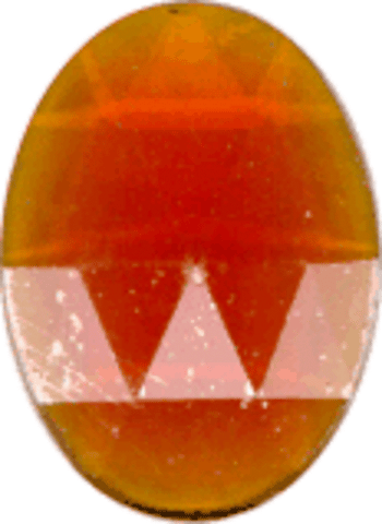 Stained Glass Jewels - 25mm X 18mm Amber Faceted Jewel