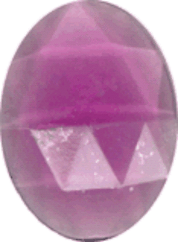 Stained Glass Jewels - 40mm X 30mm Amethyst Faceted Jewel