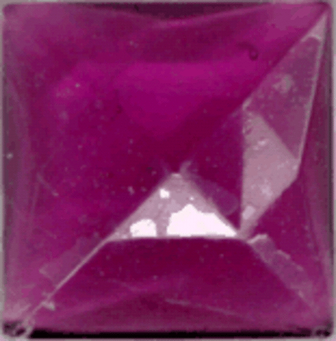 Stained Glass Jewels - 25mm Square Faceted - Amethyst