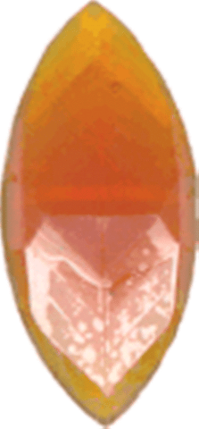 Stained Glass Jewels - 30mm X 15mm Amber Navette Faceted Jewel