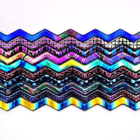 DWF111 - CBS Dichroic Wavy Firestrips Patterns 6mm - COE 90