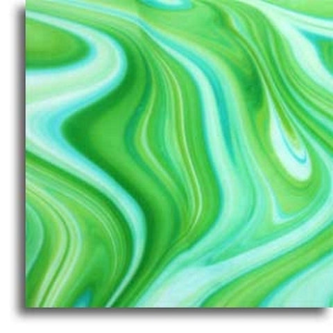 OA62352SF - 12 x 12 Inch Spectrum Moss/Aqua/White-Opal Art Lagoon- 96 COE