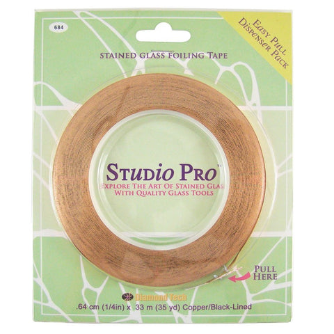 Studio Pro 7/32-Inch Black Lined Copper Foil