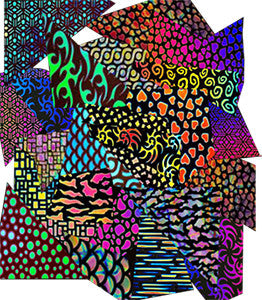 1/2 Lb Dichroic Pattern Scrap 96 Glass Fusible