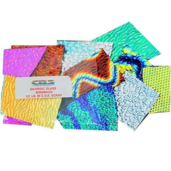 74595-1 Pound Dichroic Standard Jewelry Pack Black 96 CBS