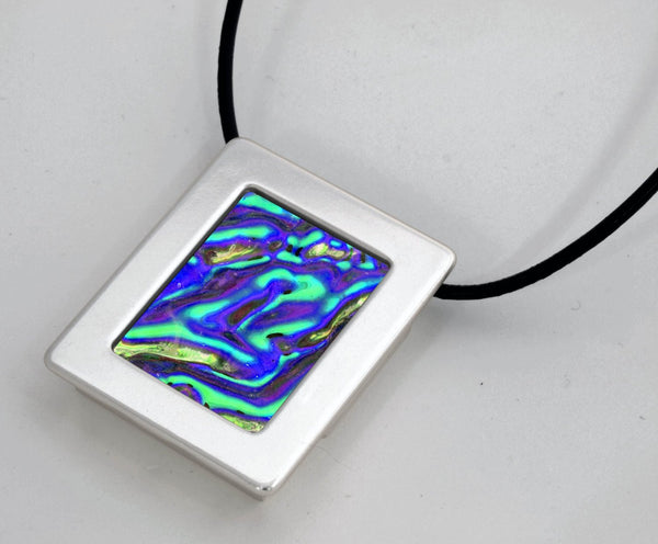 Gallery Pendant Silver Rectangle