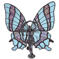 Lead Free Butterfly Lady with Scarf Hand Cast Sculpture - Stained Glass Supplies