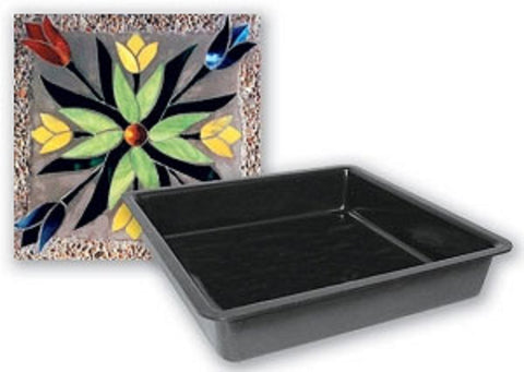 Stepping Stone Mold 8 Inch Square for Stained Glass And/or Concrete