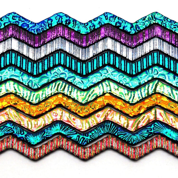 DWF210-CBS 96 Dichroic Wavy Firestrips Texture 6mm on Black
