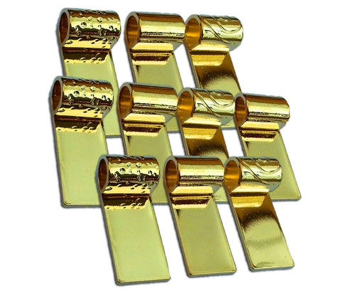 Find-Its - Findings For Fused 10-Piece Tube Top Bails, Gold Plated