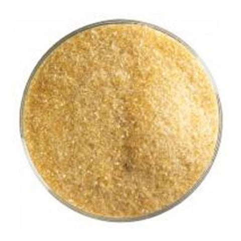 BU113791F-Frit Fine Medium Amber Transparent 5 Oz Jar coe 90