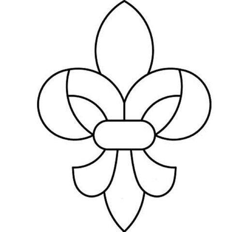CH 47 - Fleur De' Lis Bevel Cluster 6 x 8 Inch
