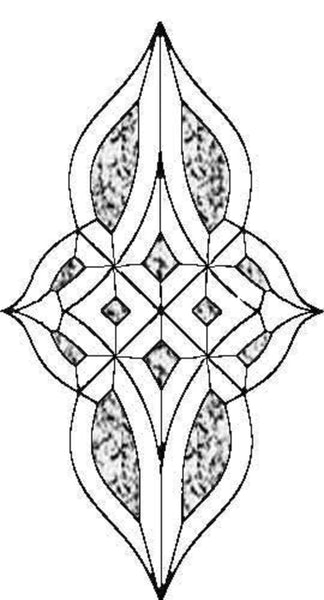 CH GC107 - 7 1/2" x 13 1/2" Clear Glue Chip Glass Bevel Cluster