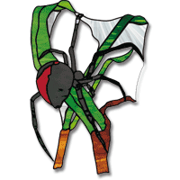 Free Stained Glass Patterns - Black Widow Spider by  Jillian Sawyer