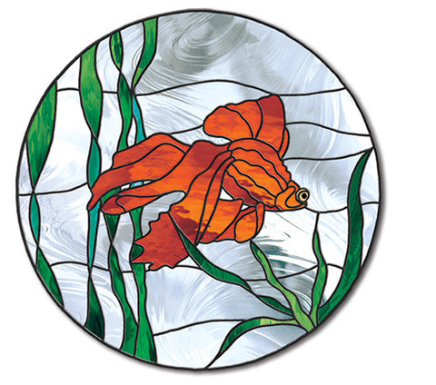 Free Stained Glass Patterns -  Fish Called Iris by Holly M. Stedman