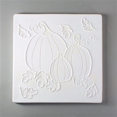 GX15 - 7 x 7 Inch Harvest Pumpkins Texture Tile Mold for Glass Slumping Kilnwork