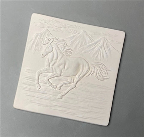 GX23 - Horse Texture Tile  - 7 inch square