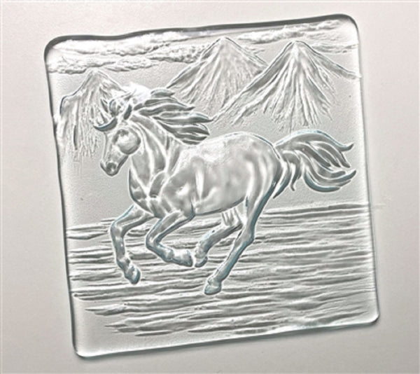 GX23 - Horse Texture Tile  - 7 inch square