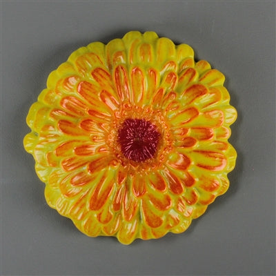 Zinnia Flower Texture Fuser Mold for Glass Frit LF153