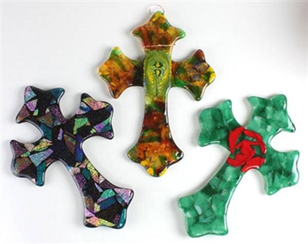 Medium Cross Frit Casting Kiln Fusing Slumping Mold LF160