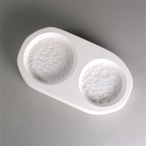 Two Small Mushroom Caps Texture Fuser Mold for Glass Frit LF169
