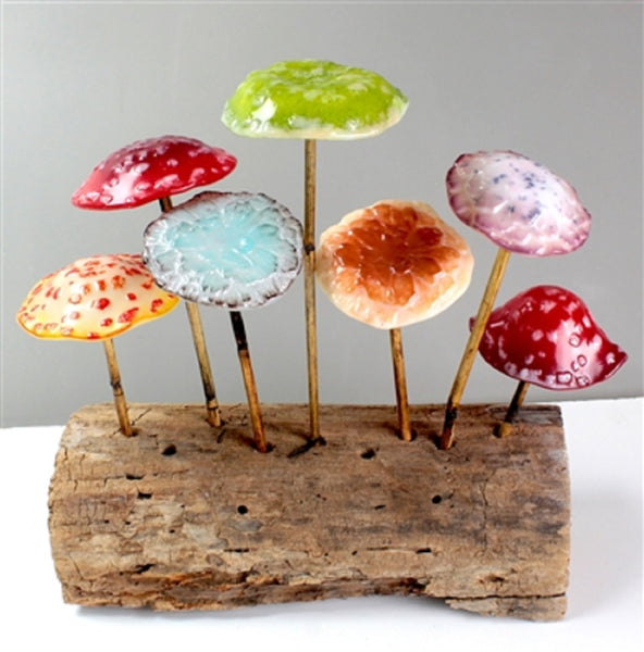 Two Small Mushroom Caps Texture Fuser Mold for Glass Frit LF169