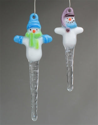 LF177 SMALL AND MEDIUM SNOWMEN ICICLE ORNAMENTS MOLD FOR GLASS FUSING
