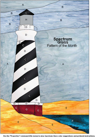 Free Stained Glass Patterns - Lighthouse by Leslie Gibbs