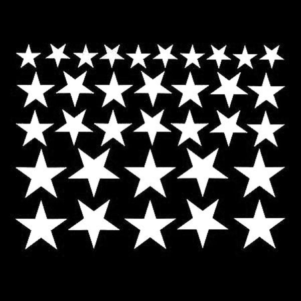 Stars - White Enamel Decals for Glass Fusing