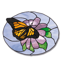 Free Stained Glass Patterns - Monarch Butterfly by Ila M. Press