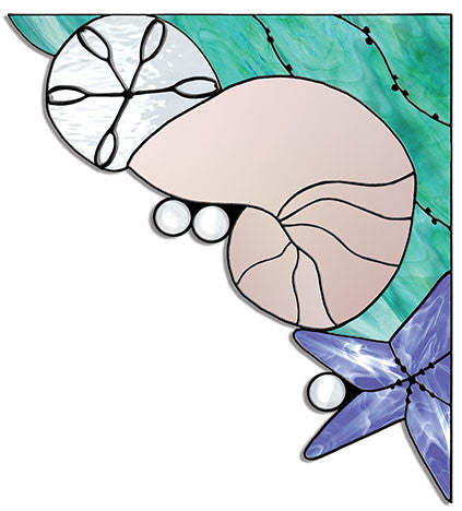 Free Stained Glass Patterns - Sea Shells Corner by Dioné  Roberts