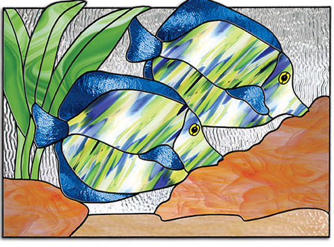 Free Stained Glass Patterns - Tropical Fish by Lisa Vogt
