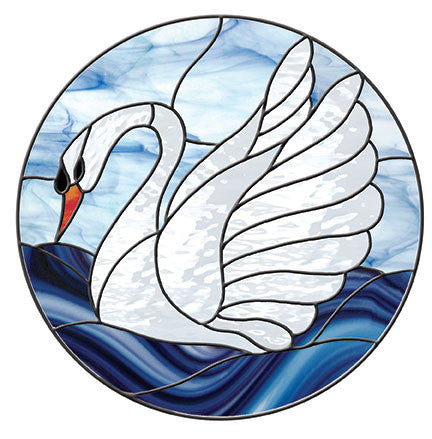 Free Stained Glass Patterns -  Swan Circle by Mari Stein