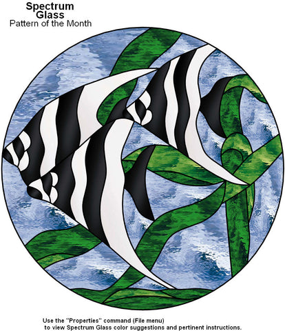 Free Stained Glass Patterns - Tropical Fish by Fred Matthews